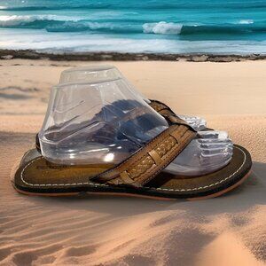 Collection by Clarks Flip Flops Thong Sandals Fenner Nerice Women Size 9M Brown